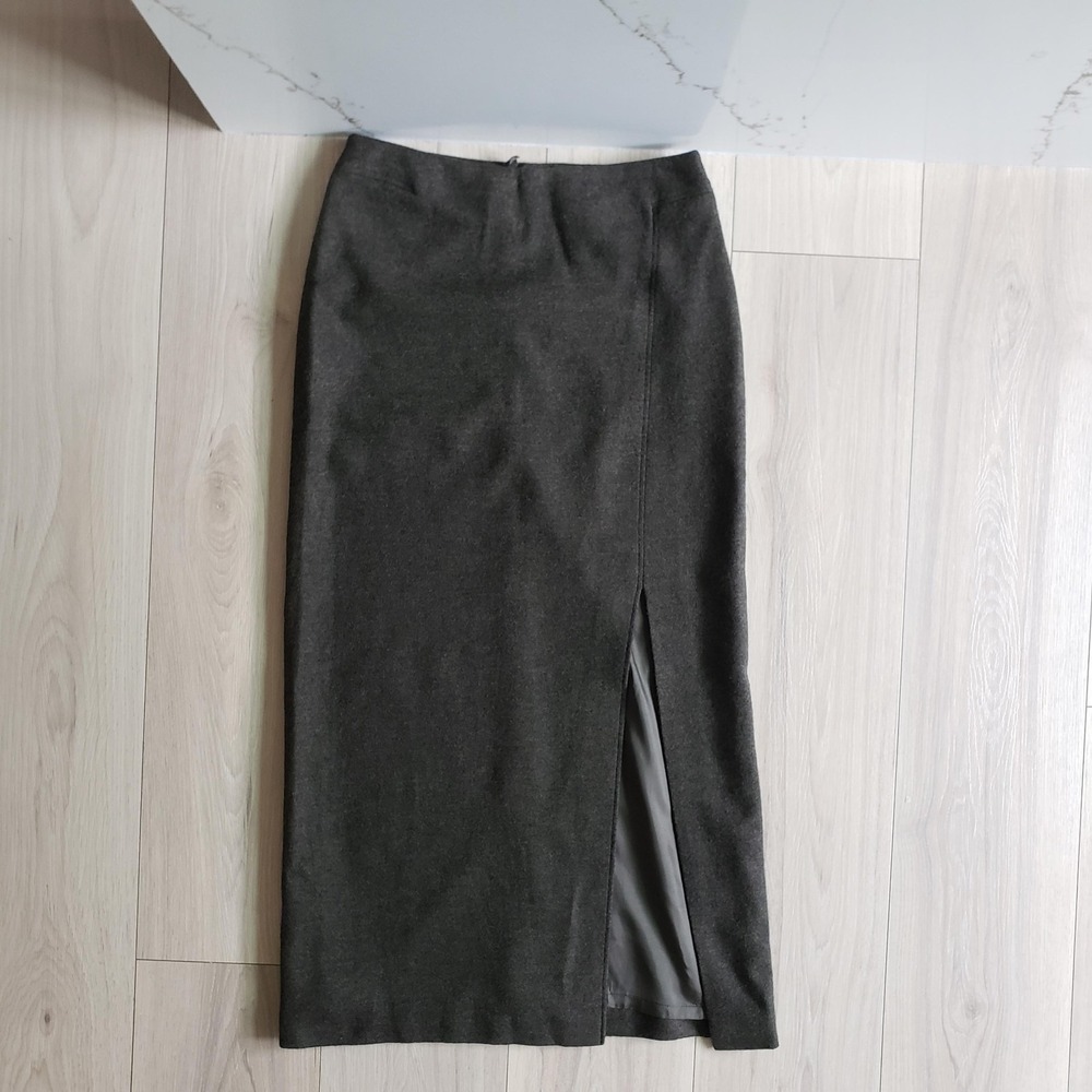 Laurèl Skirt Womens 38 Pure Wool Long Straight Pencil Slit Lined Made In Germany